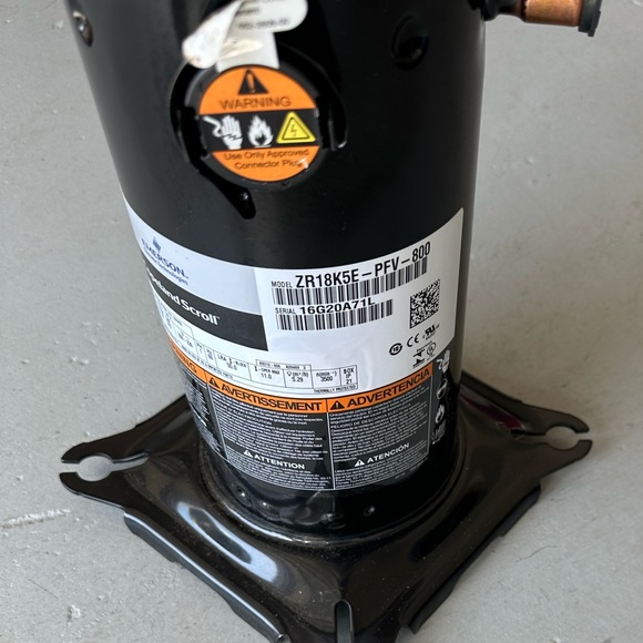 Copeland Scroll Compressor, Model Number: ZR18K5E-PFV-800 - Picture 10 of 10